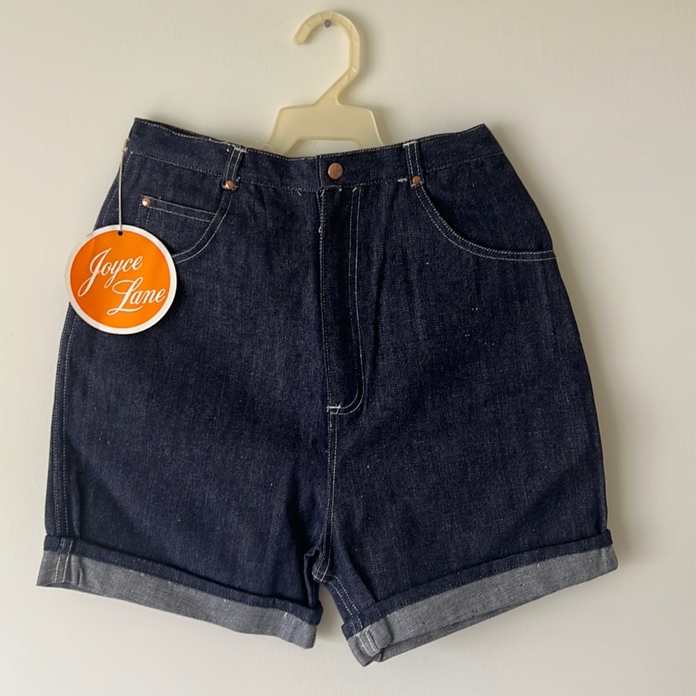 Deadstock NWT 50s/60s Hip Hugger Cuffed Denim Shorts High Waisted ‘Joyce Lane’